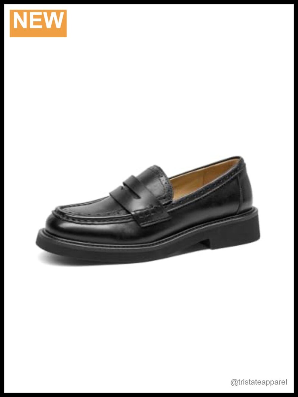 Calfskin Leather Penny Loafers Slip On Comfort Flats Low Heel Office